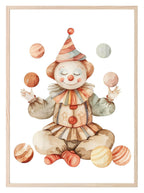 Clown Juggling Print | Nursery Wall Art - Larosier Prints