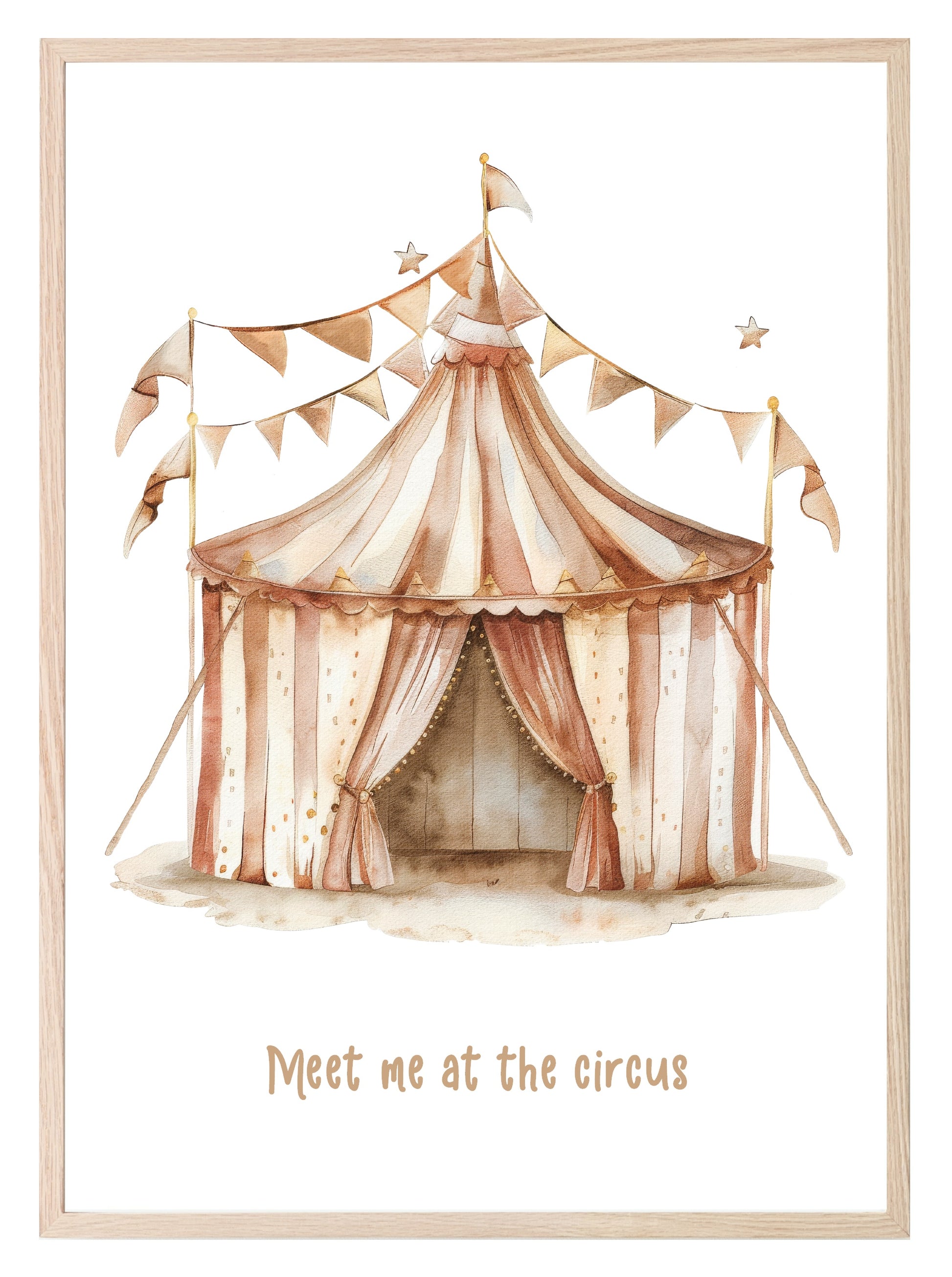 Meet Me At The Circus Print | Circus Tent | Nursery Wall Art