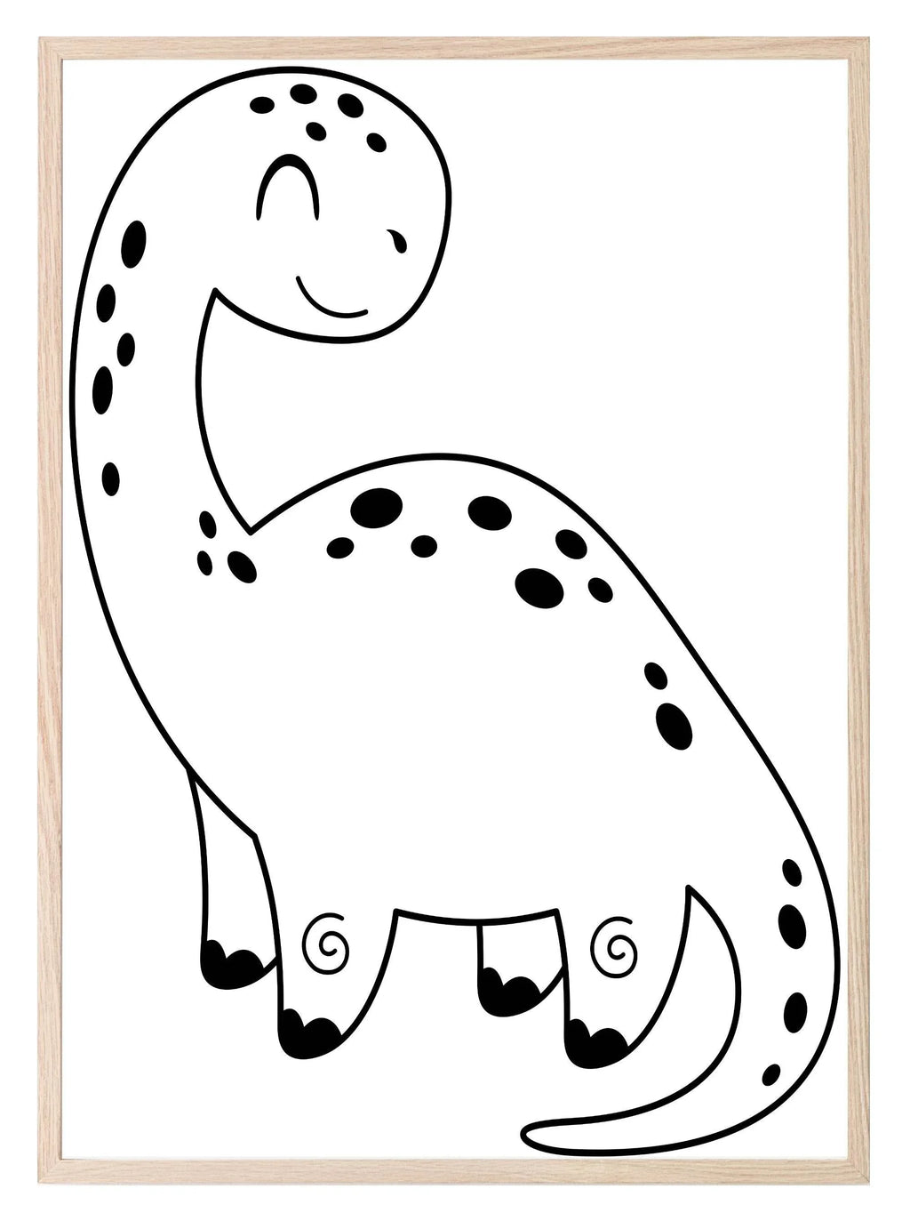 Cute Dinosaur Print | I a ROAR You | Monochrome | Nursery Wall Art - Larosier Prints