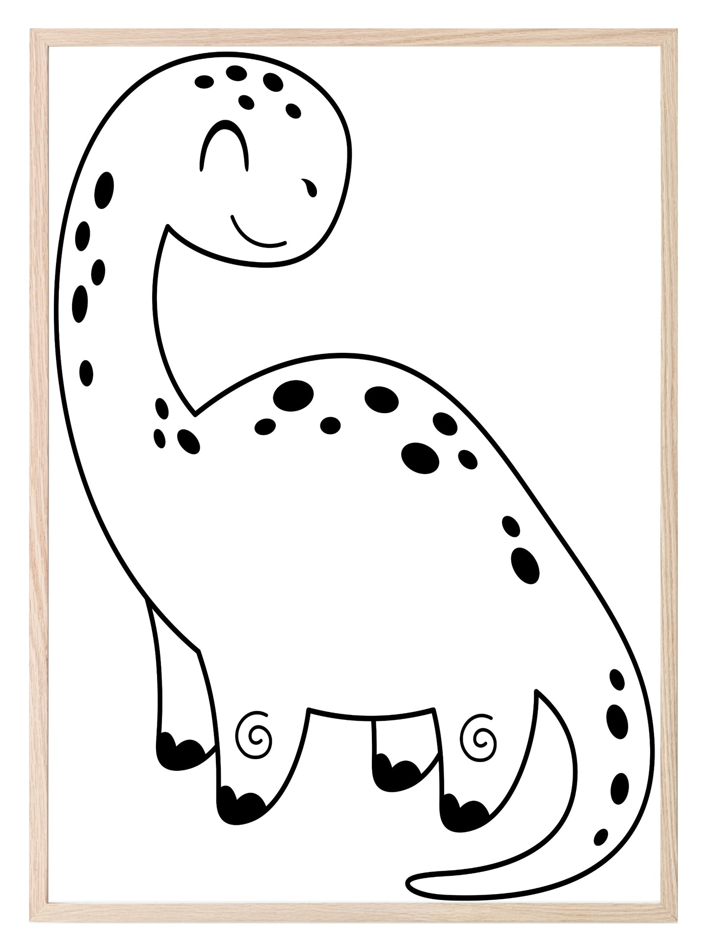 Cute Dinosaur Print | I a ROAR You | Monochrome | Nursery Wall Art Dino 1