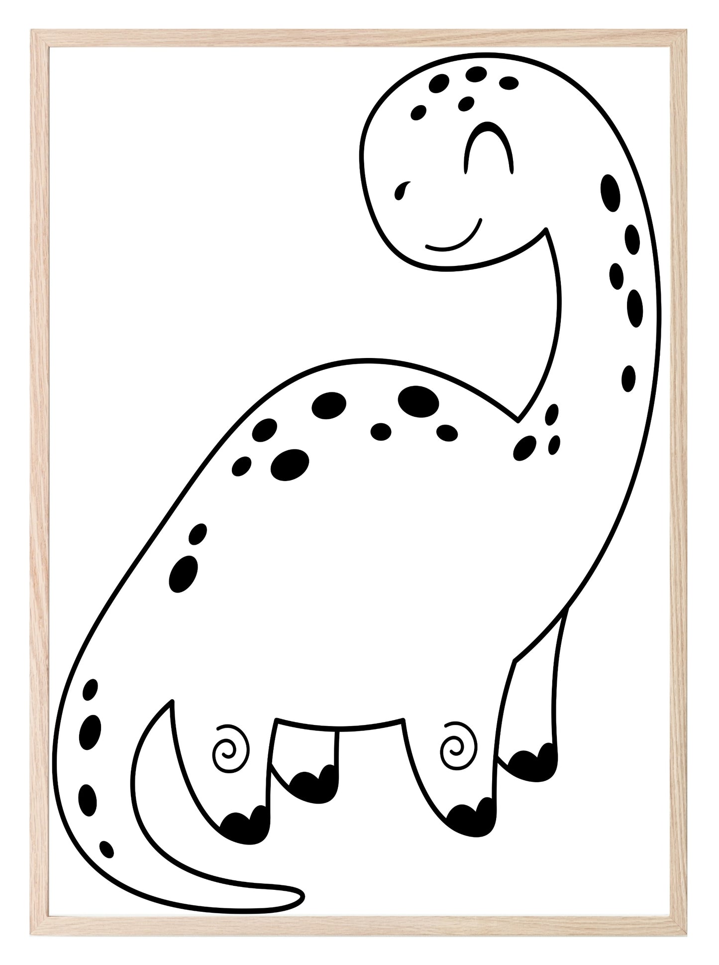 Cute Dinosaur Print | I a ROAR You | Monochrome | Nursery Wall Art Dino 2