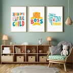 Somebody's Feral Child Print | Colourful | Nursery Wall Art - Larosier Prints