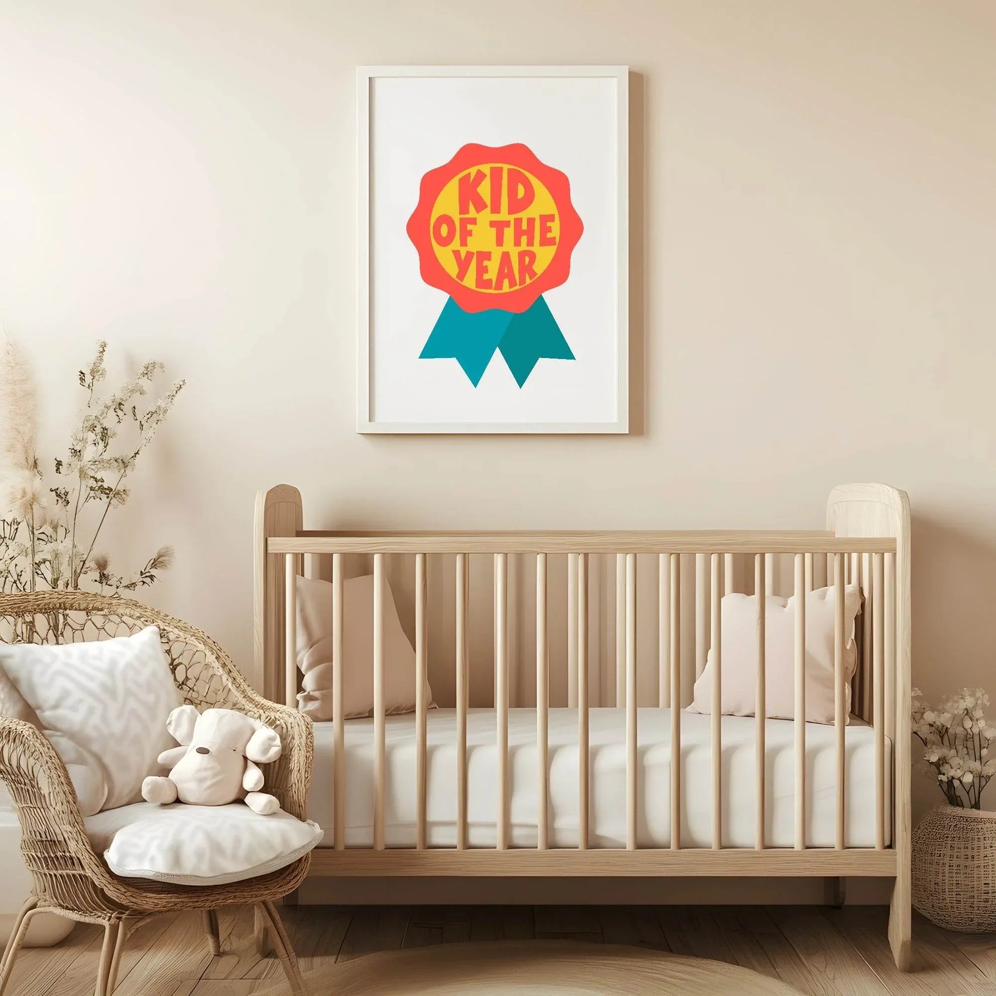 Kid Of The Year Print | Colourful | Nursery Wall Art - Larosier Prints
