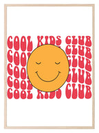 Cool Kids Club Print | Smiley Emoji | Nursery Wall Art - Larosier Prints