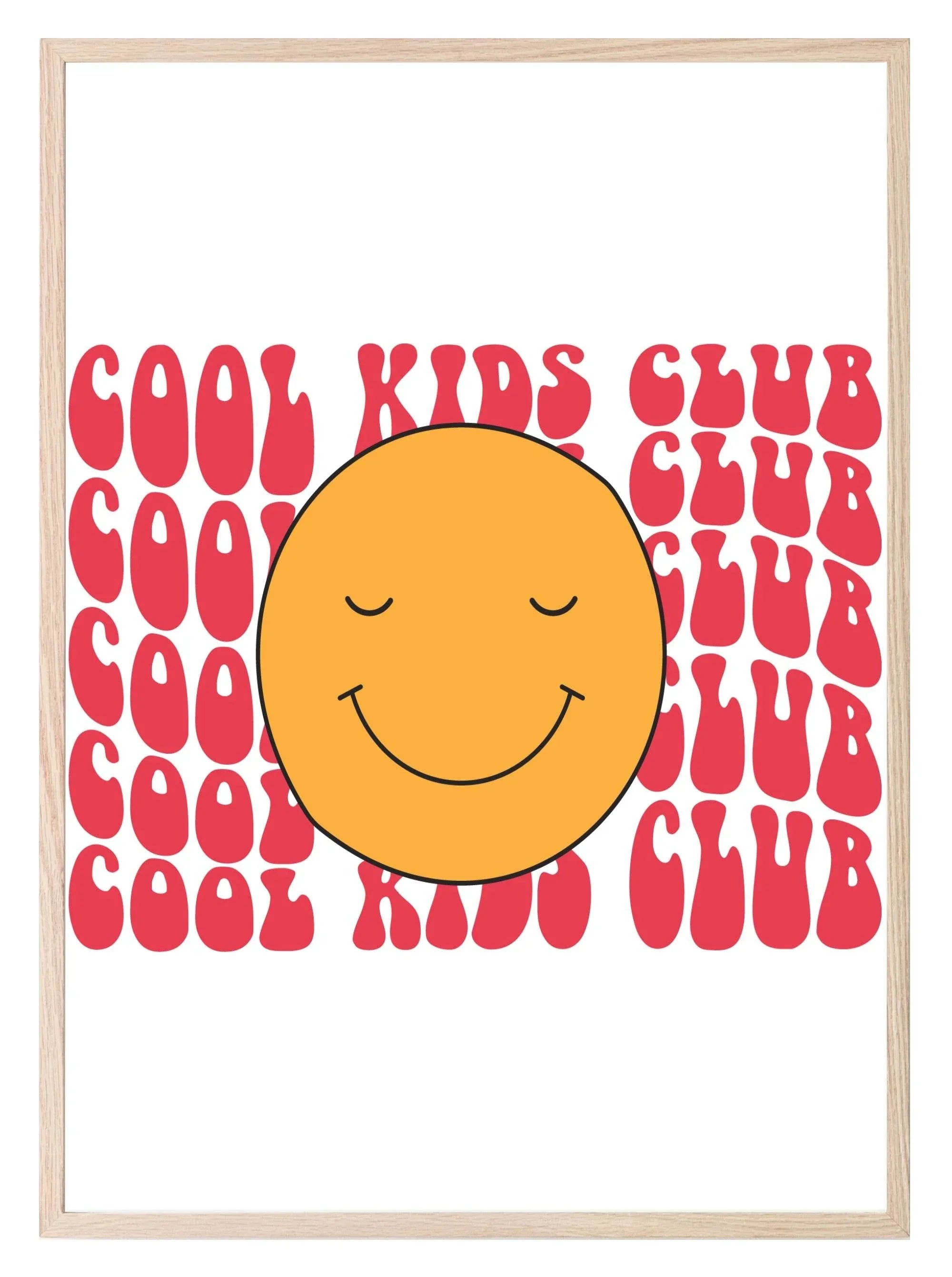 Cool Kids Club Print | Smiley Emoji | Nursery Wall Art - Larosier Prints