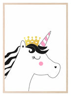 Unicorn Queen Print | Nursery Wall Art - Larosier Prints