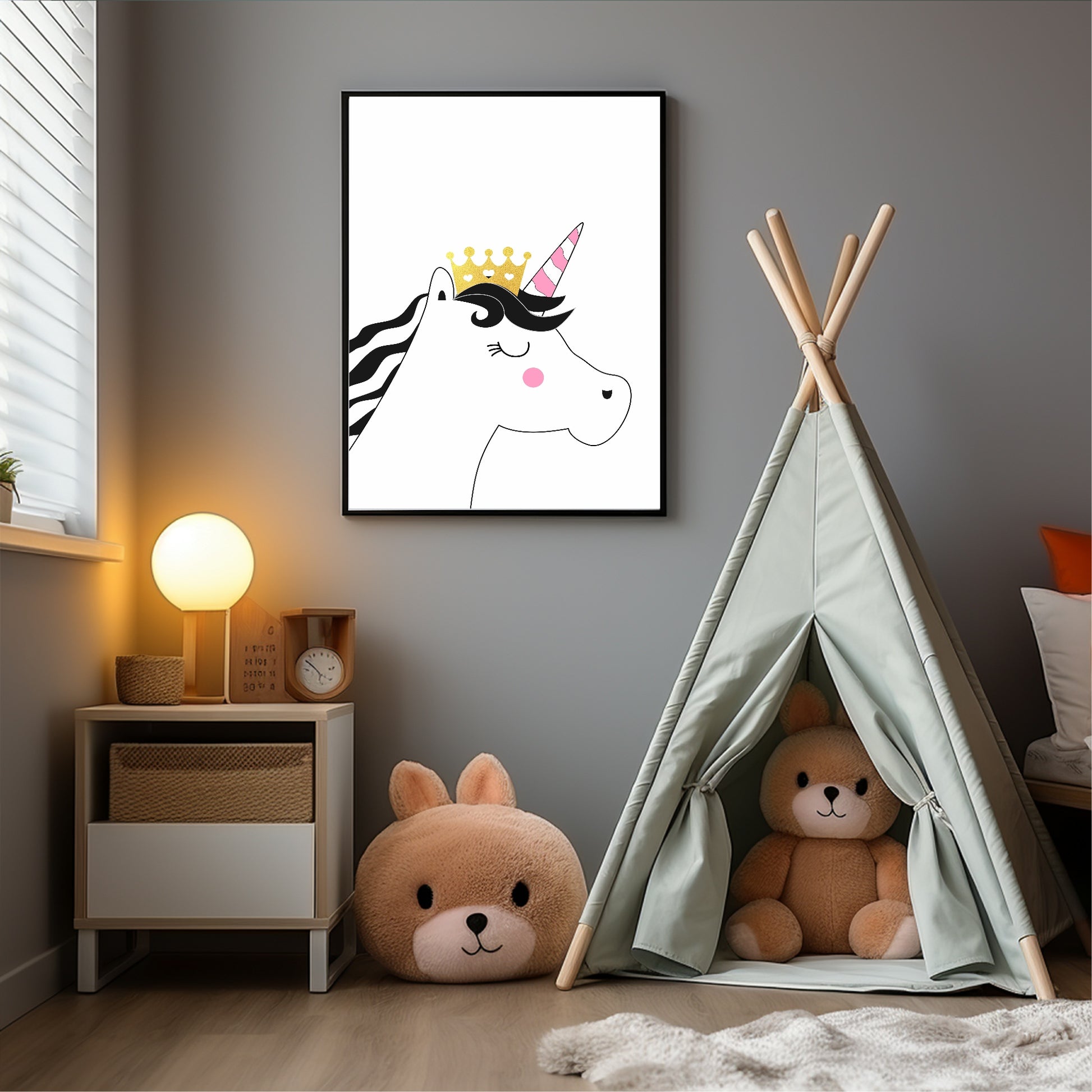 Unicorn Queen Print | Nursery Wall Art