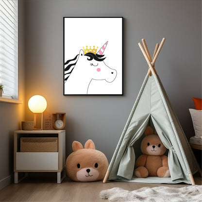 Unicorn Queen Print | Nursery Wall Art