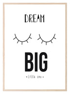 Dream Big Little One Print | Nursery Wall Art - Larosier Prints