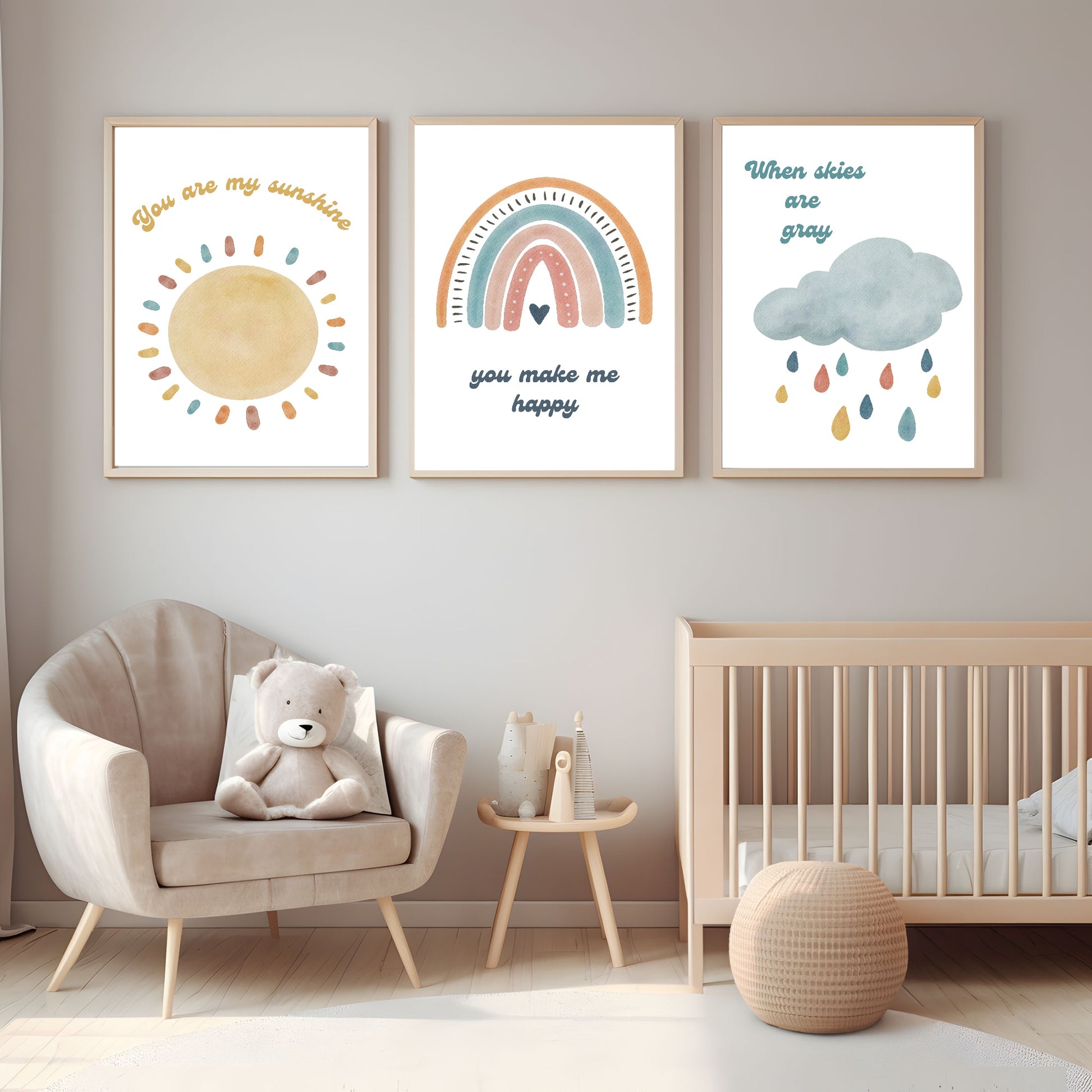 You Are My Sunshine Print | Colourful | Kids Wall Art