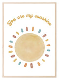 You Are My Sunshine Print | Colourful | Kids Wall Art - Larosier Prints