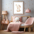 Bunny & Butterfly Print | Watercolour | Kids Wall Art - Larosier Prints