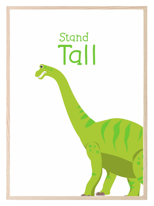 Stand Tall Dinosaur Print | Kids Wall Art