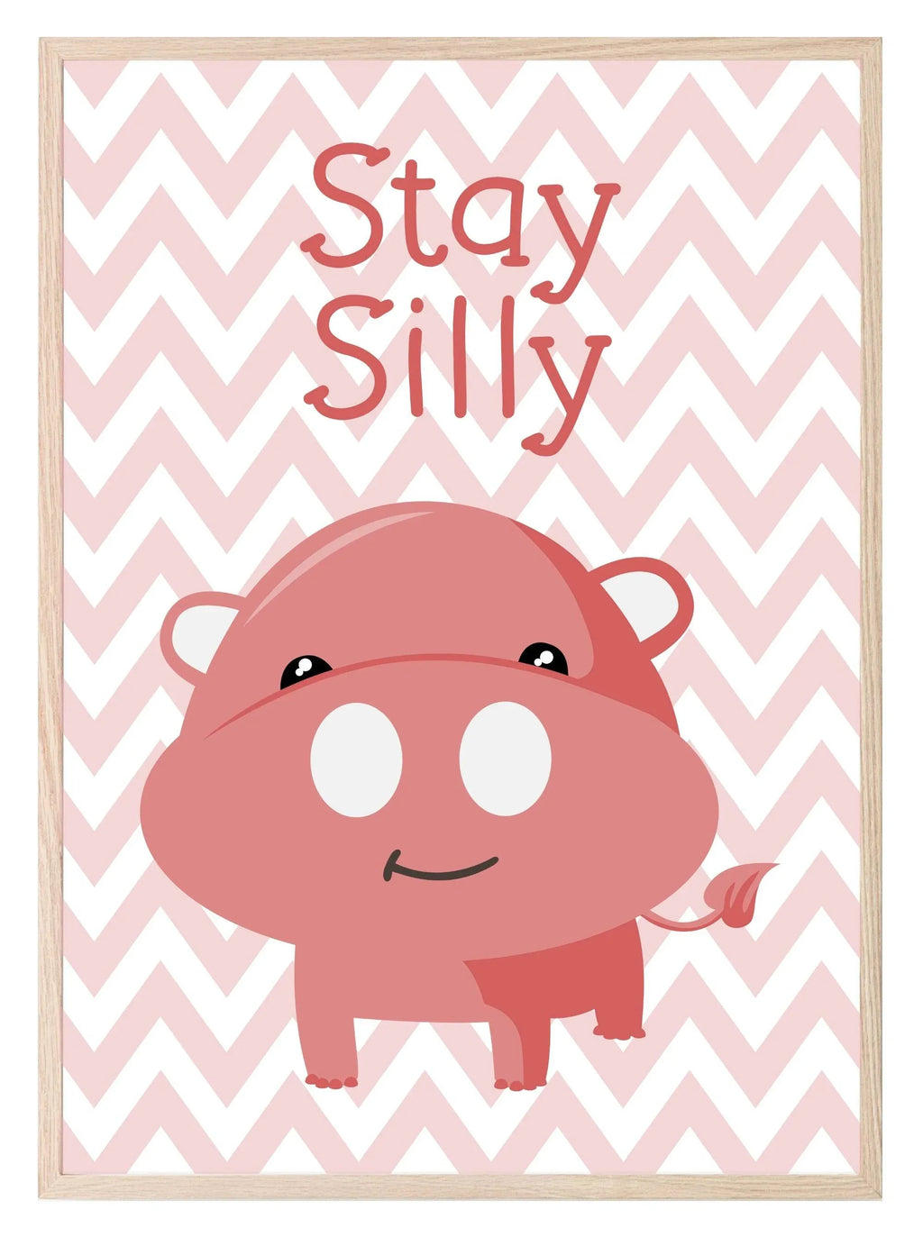 Stay Silly Print | Waves | Pink | Kids Wall Art - Larosier Prints
