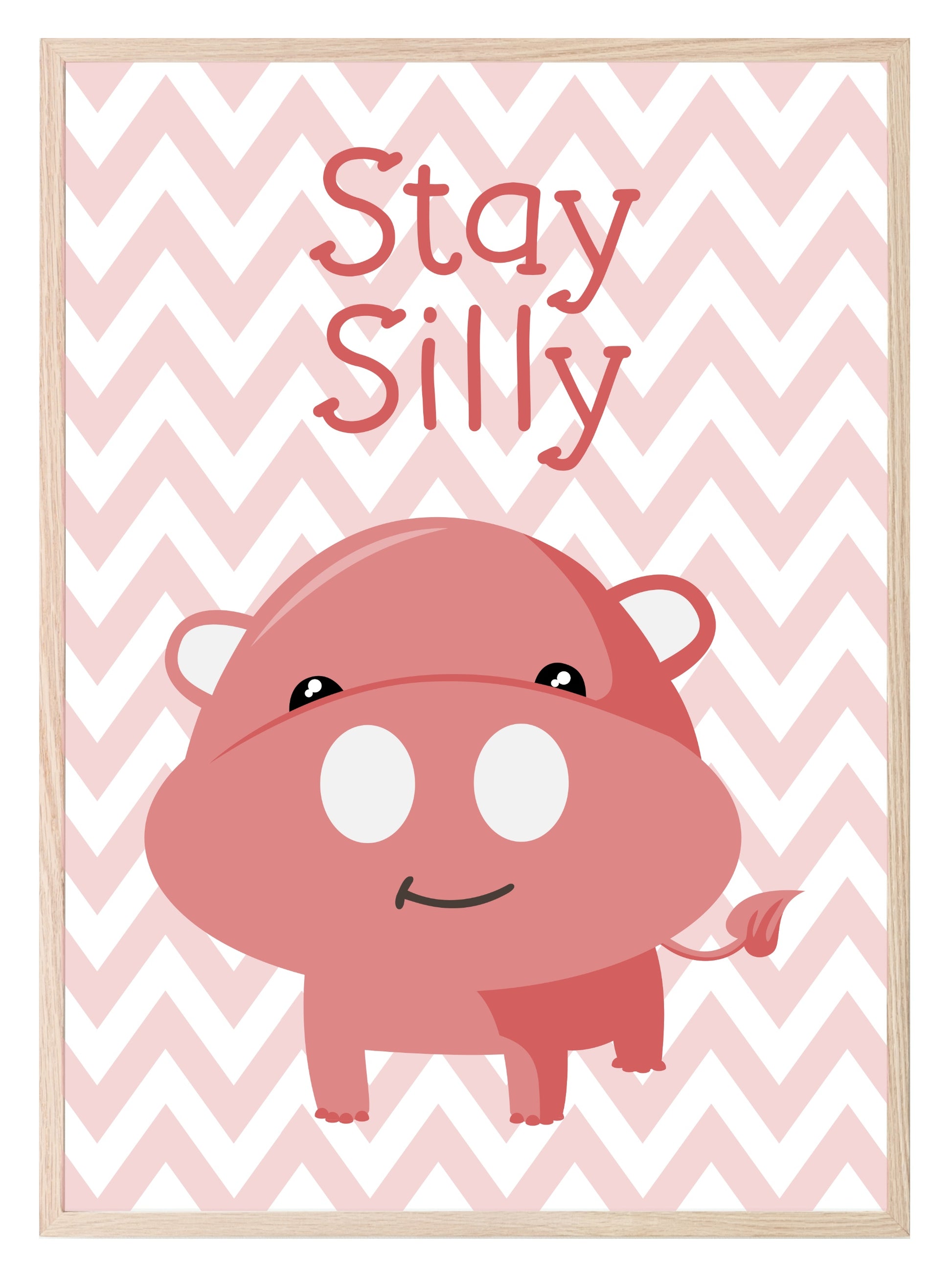 Stay Silly Print | Waves | Pink | Kids Wall Art