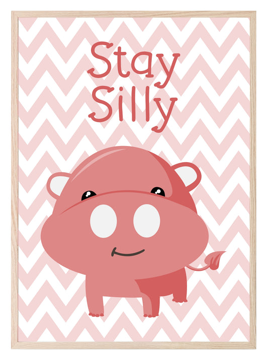 Stay Silly Print | Waves | Pink | Kids Wall Art