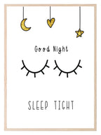 Good Night Sleep Tight Print | Kids Wall Art - Larosier Prints
