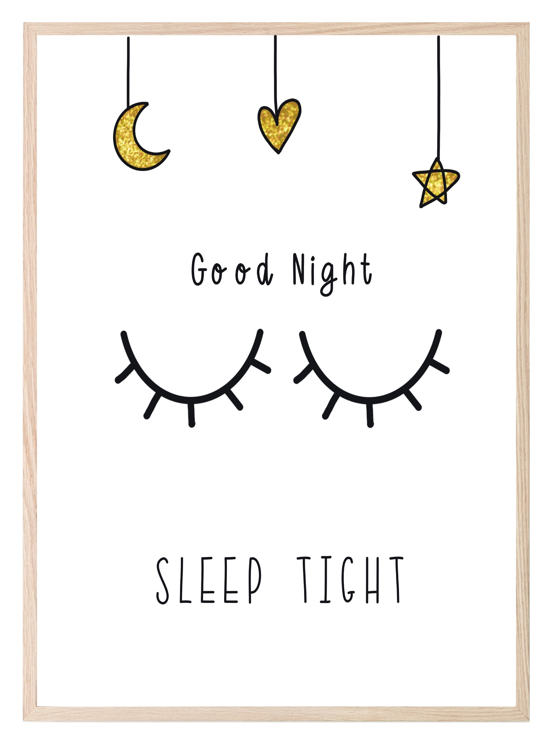 Good Night Sleep Tight Print | Kids Wall Art