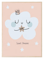 Sweet Dreams Cloud Print | Pink | Kids Wall Art - Larosier Prints