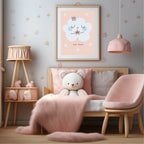 Sweet Dreams Cloud Print | Pink | Kids Wall Art - Larosier Prints