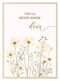 You'll Never Know Dear How Much I Love You Print | Floral | Pink | Kids Wall Art - Larosier Prints