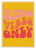 Kids Vibes Only Print | Orange, Pink & Red | Kids Wall Art - Larosier Prints