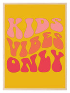 Kids Vibes Only Print | Orange, Pink & Red | Kids Wall Art - Larosier Prints
