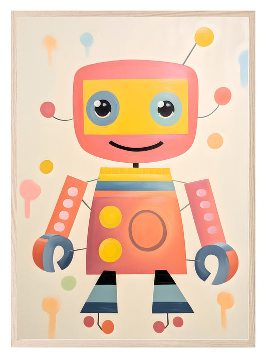 Robot Print | Oil Painting | Kids Wall Art