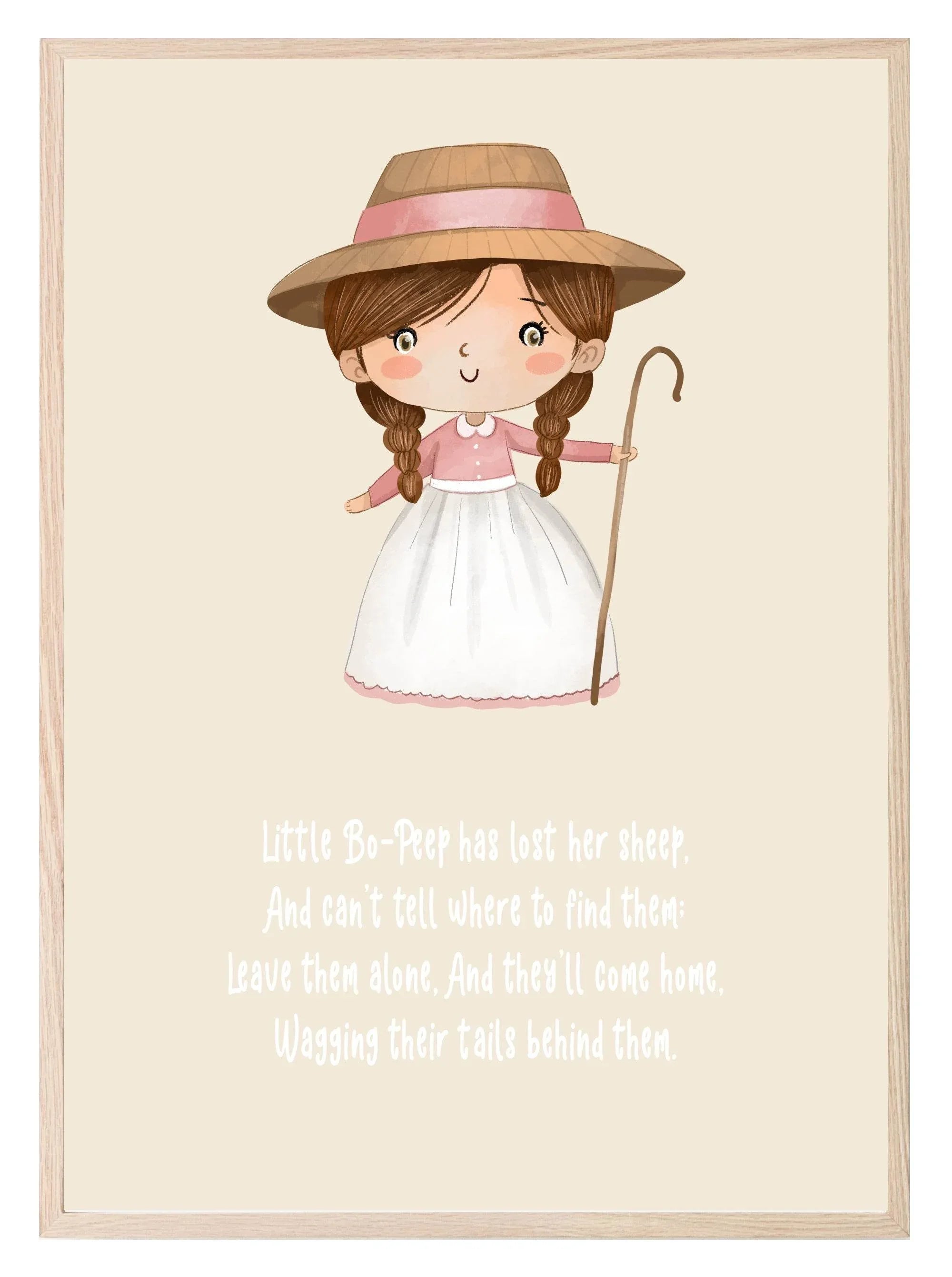 Bo-Peep Print | Kids Wall Art - Larosier Prints