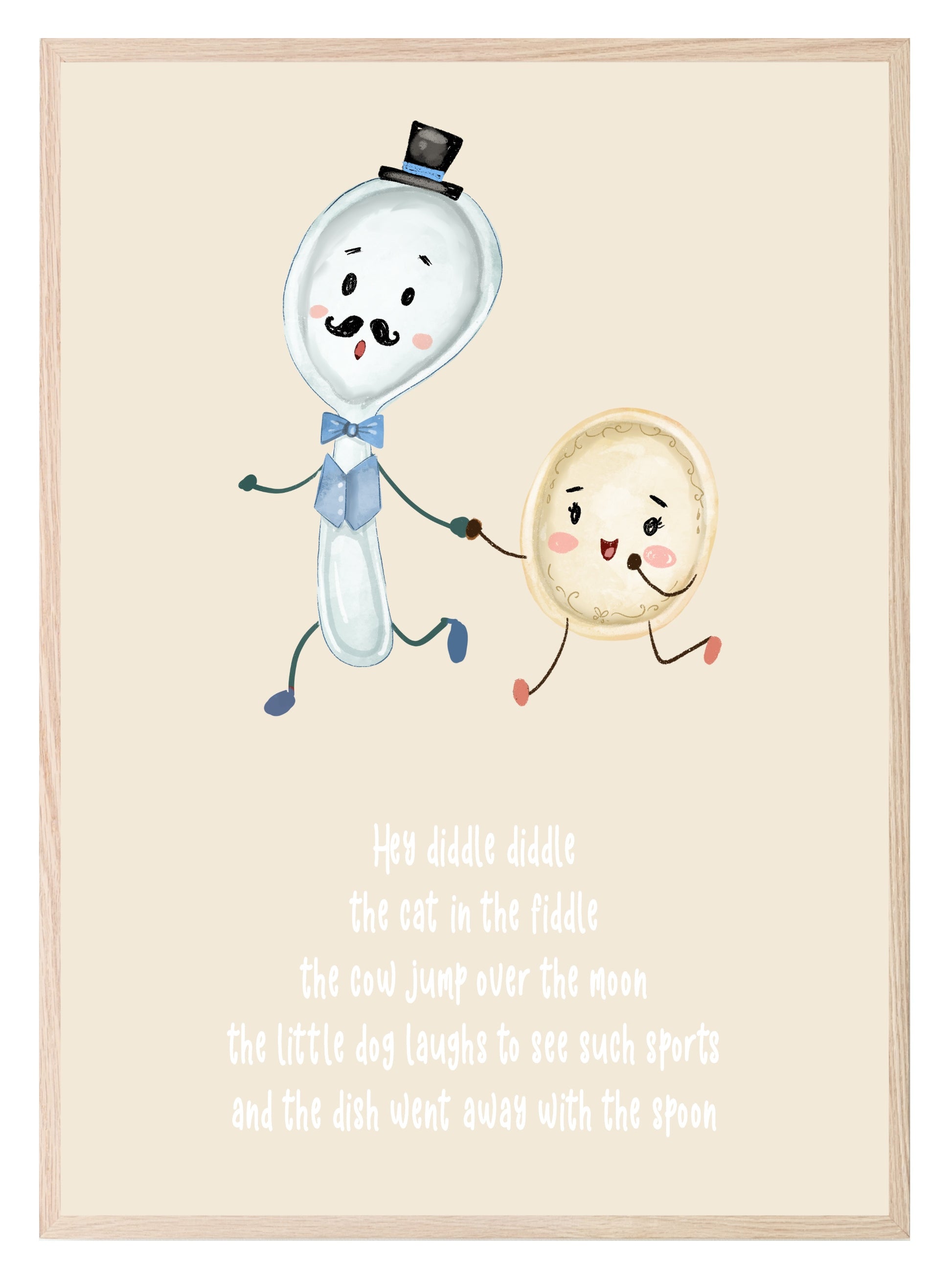 Hey Diddle Diddle Print | Kids Wall Art