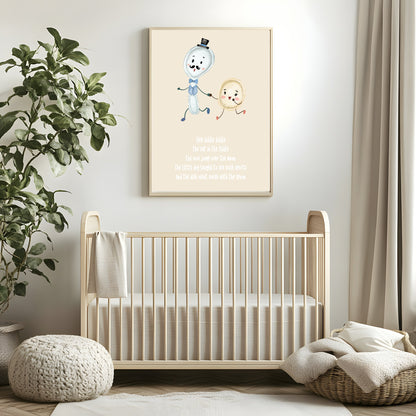 Hey Diddle Diddle Print | Kids Wall Art