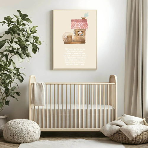 An Old Woman Who Lived In A Shoe Print | Kids Wall Art - Larosier Prints