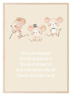 Three Blind Mice Print | Kids Wall Art - Larosier Prints