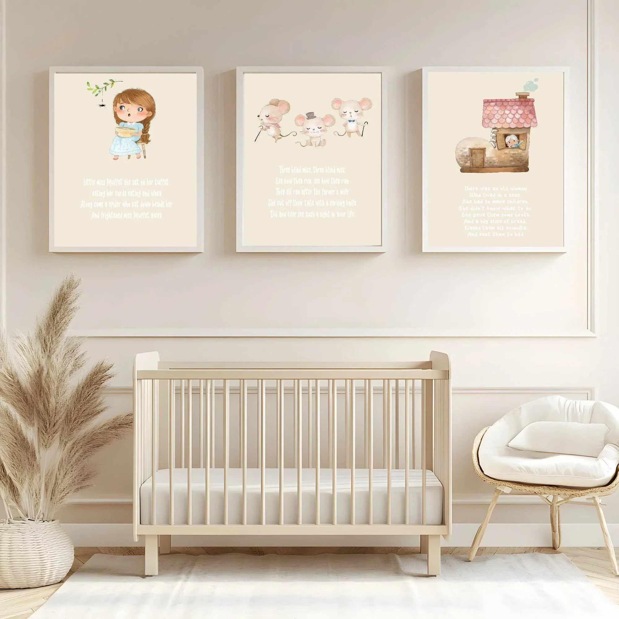 Little Miss Muffet Print | Kids Wall Art - Larosier Prints