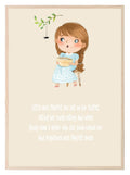 Little Miss Muffet Print | Kids Wall Art - Larosier Prints