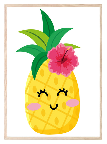 Cute Pineapple Print | Kids Wall Art