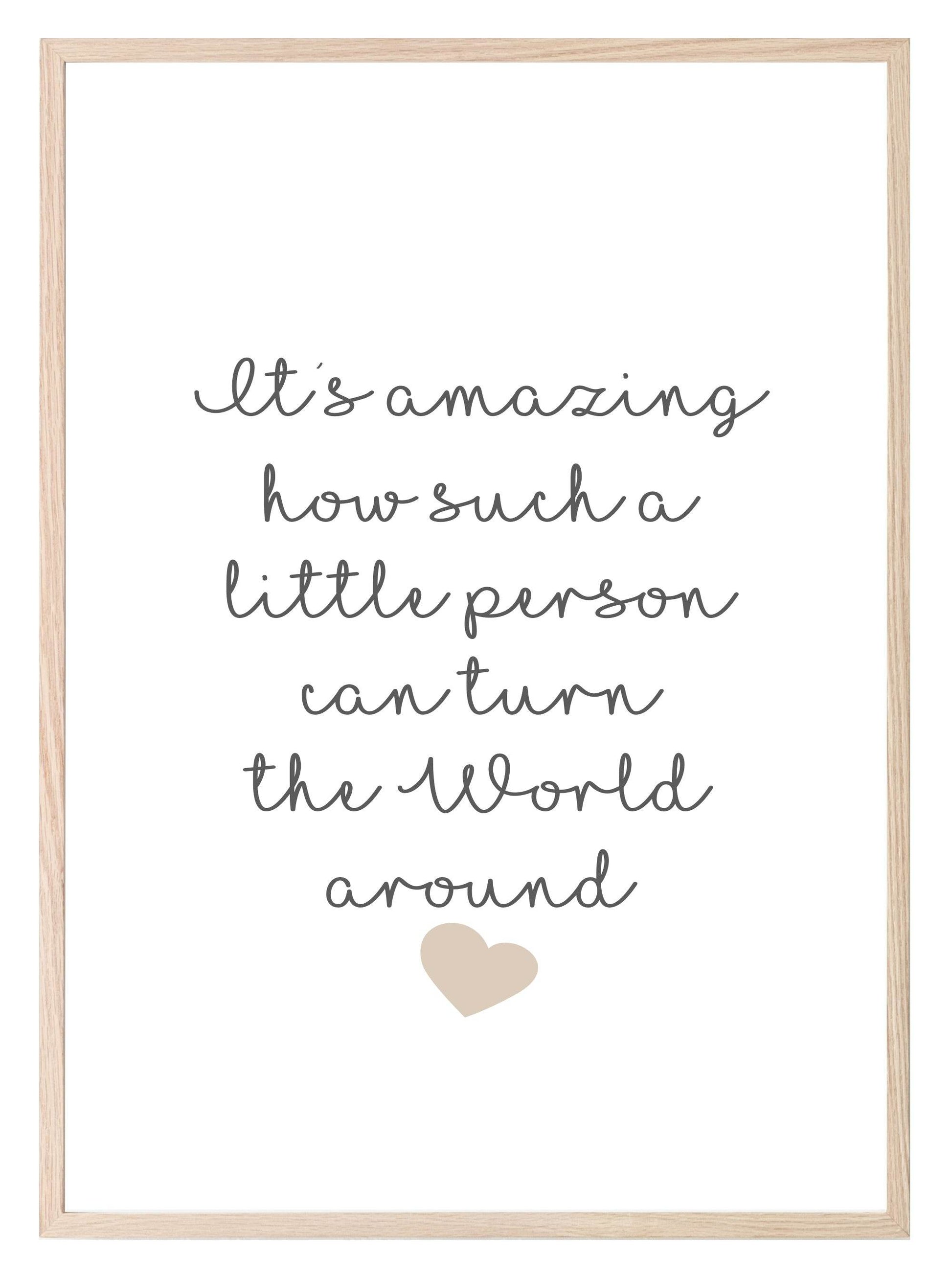 A Little Person Can Turn The World Around | Family Wall Art