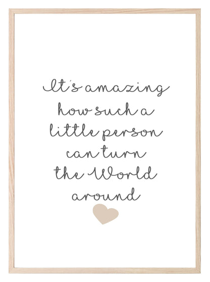 A Little Person Can Turn The World Around | Family Wall Art
