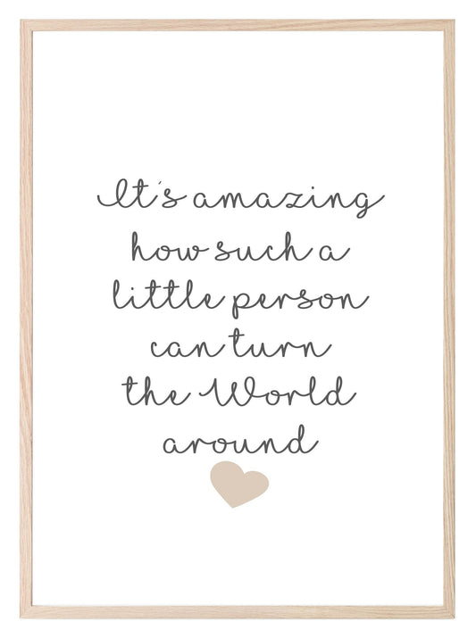 A Little Person Can Turn The World Around | Family Wall Art