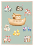 Noah's Ark Print | Kids Wall Art - Larosier Prints