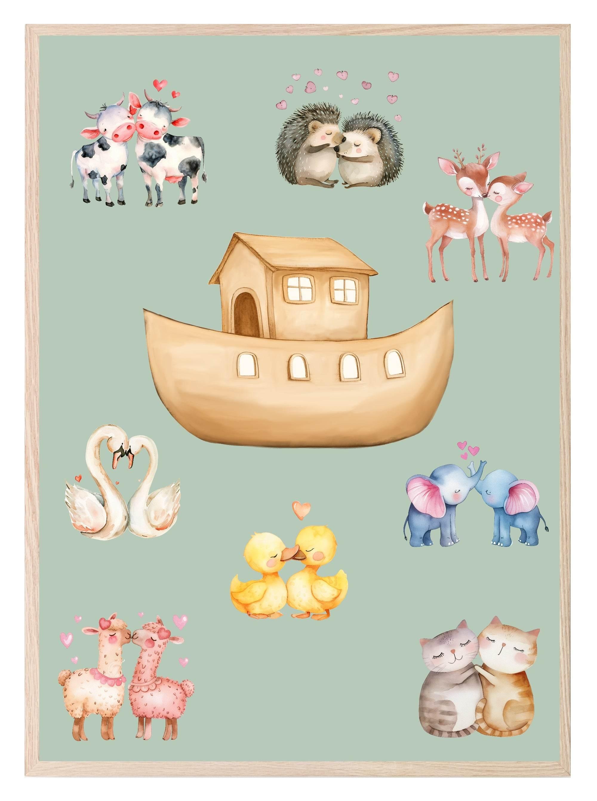Noah's Ark Print | Kids Wall Art - Larosier Prints