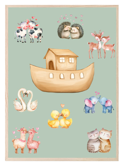 Noah's Ark Print | Kids Wall Art