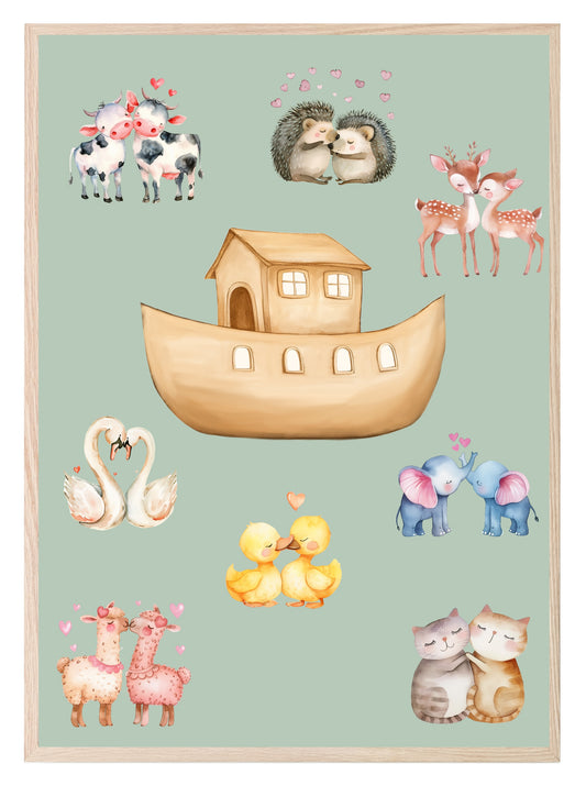 Noah's Ark Print | Kids Wall Art