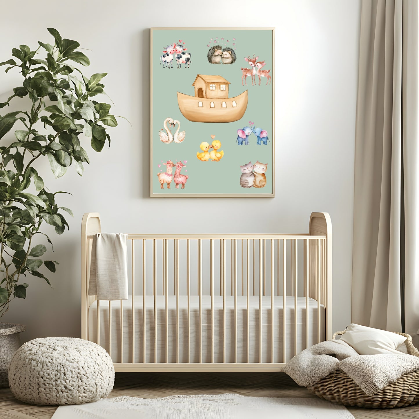 Noah's Ark Print | Kids Wall Art