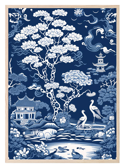 Willow Tree Print | White & Blue | Kids Wall Art 3