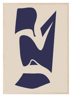 Blue & Beige Abstract Print | Abstract Art - Larosier Prints