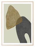 Grey & Gold Abstract Print | Abstract Wall Art - Larosier Prints