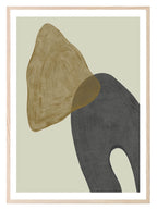 Grey & Gold Abstract Print | Abstract Wall Art - Larosier Prints