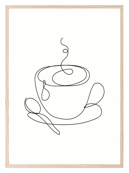 Line Drawing Tea Cup Print | Line Art