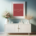 Rosewood Red personalised Forever Print, product photo 1